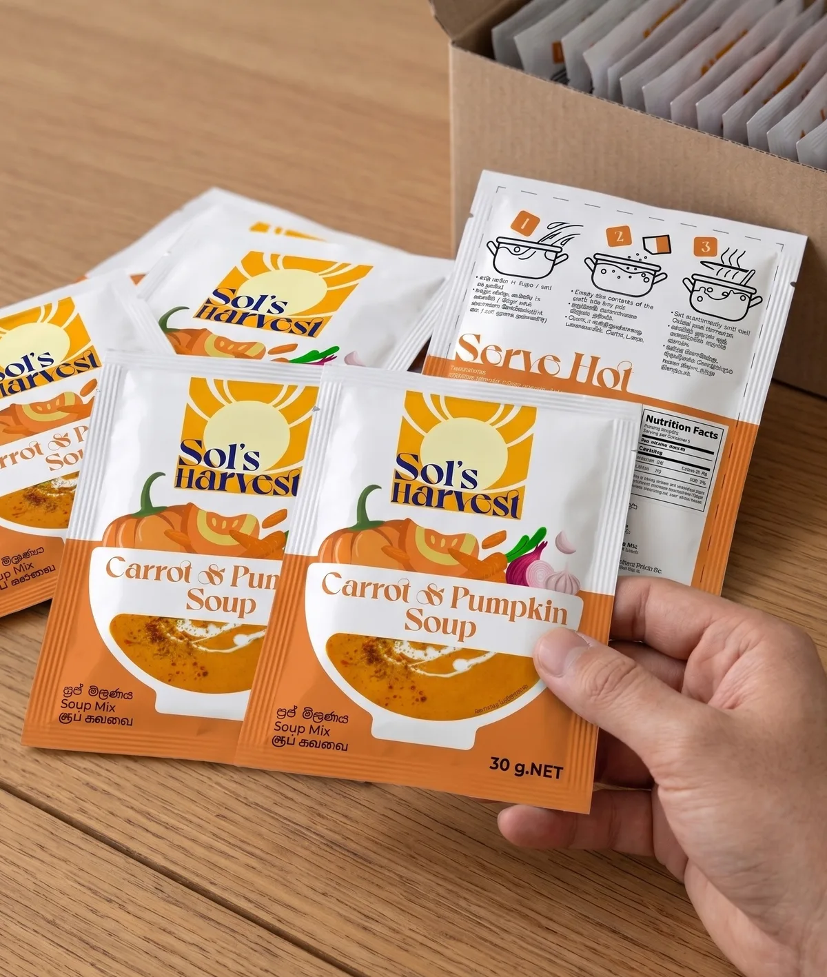 Pumpkin and Carrot Soup packs